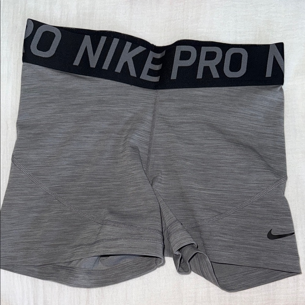 Gray Nike Pro shorts 3 inch